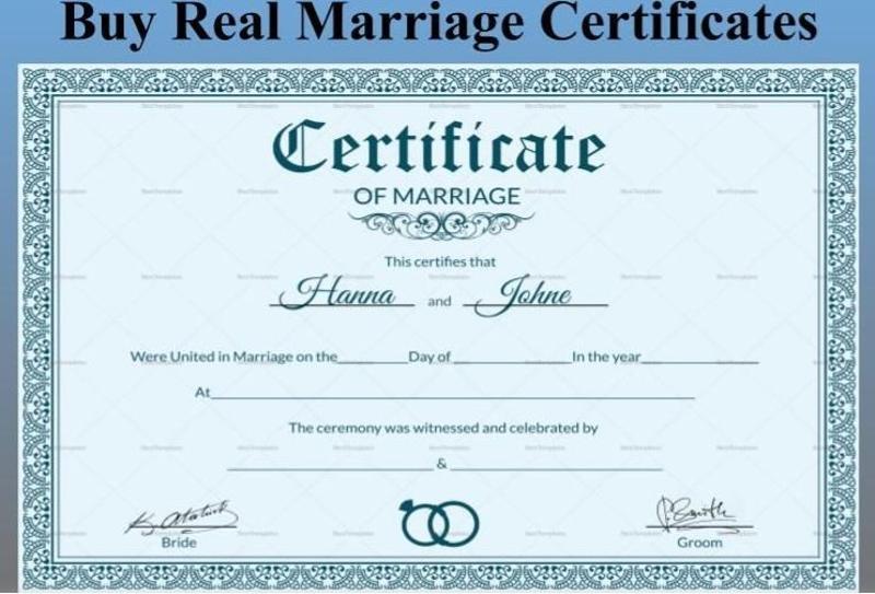 Buy Marriage Certificates Online