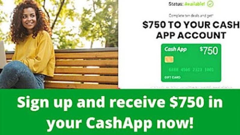 Sign up and receive $750 in your CashApp now
