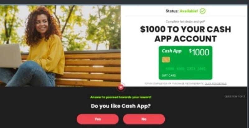 Get $1000 Sent to Your Cash App!