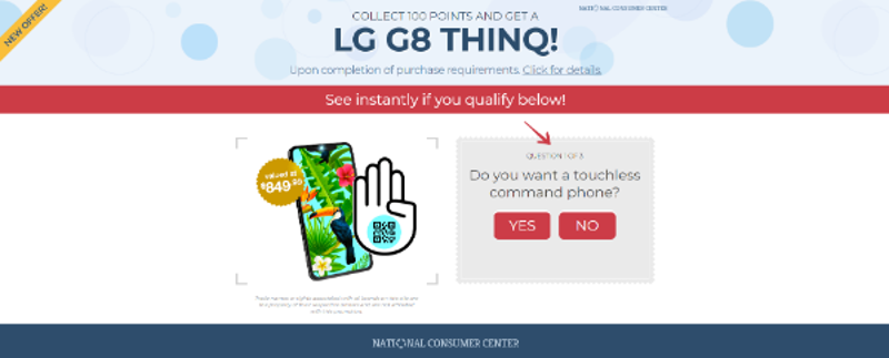 Get the free Brand New LG G8 ThinQ phone