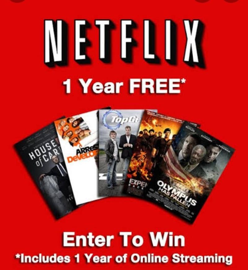 Win Free Netflix Subscription for a Year!