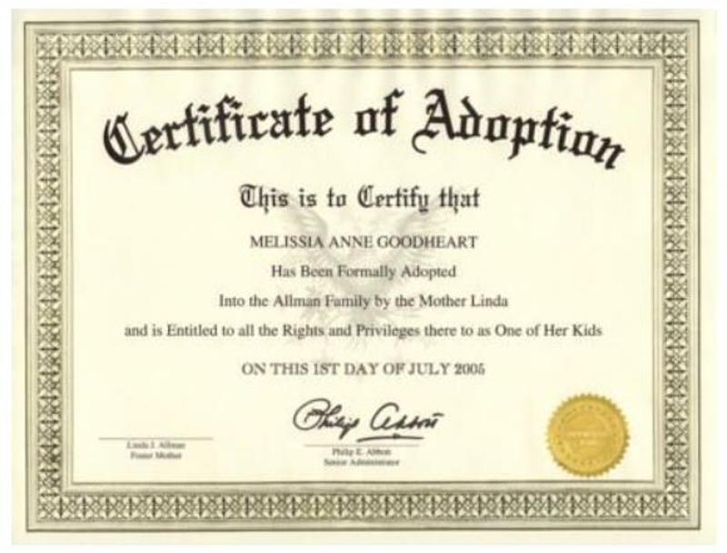 Buy Adoption Certificates Online