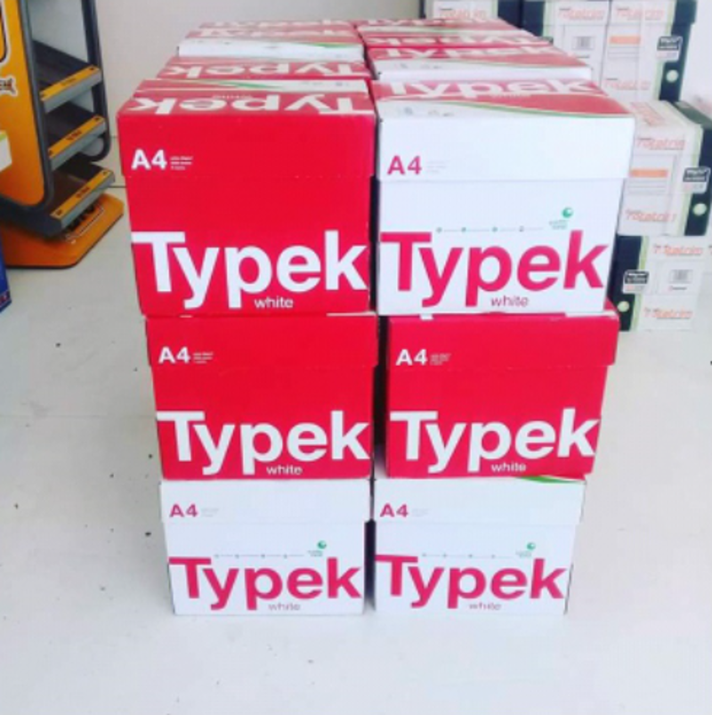 Typek A4 White copy Paper 80gsm/75 gsm/70 gsm Copy Paper for sale