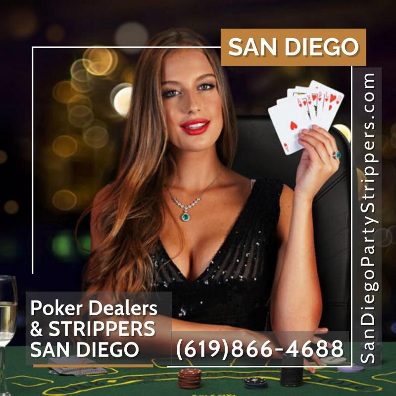 San Diego Poker Parties // Hire Sexy Topless Poker Dealers (619)866–4688