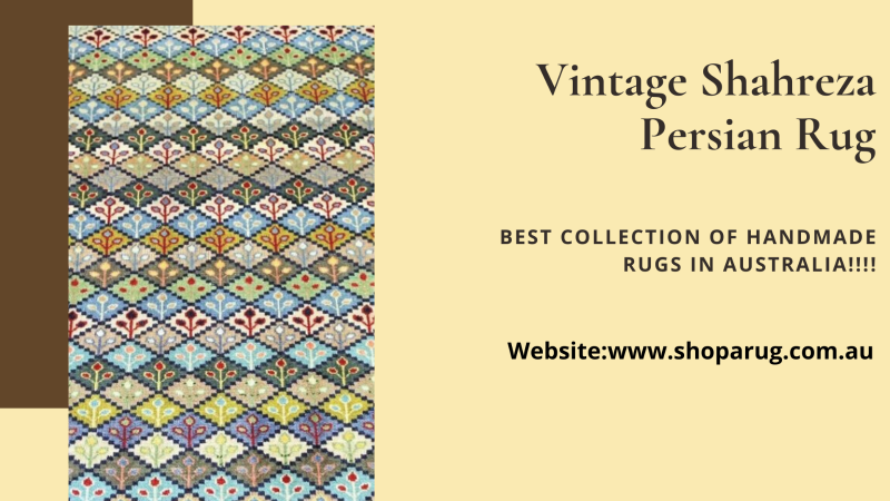 Vintage Shahreza Persian Rug