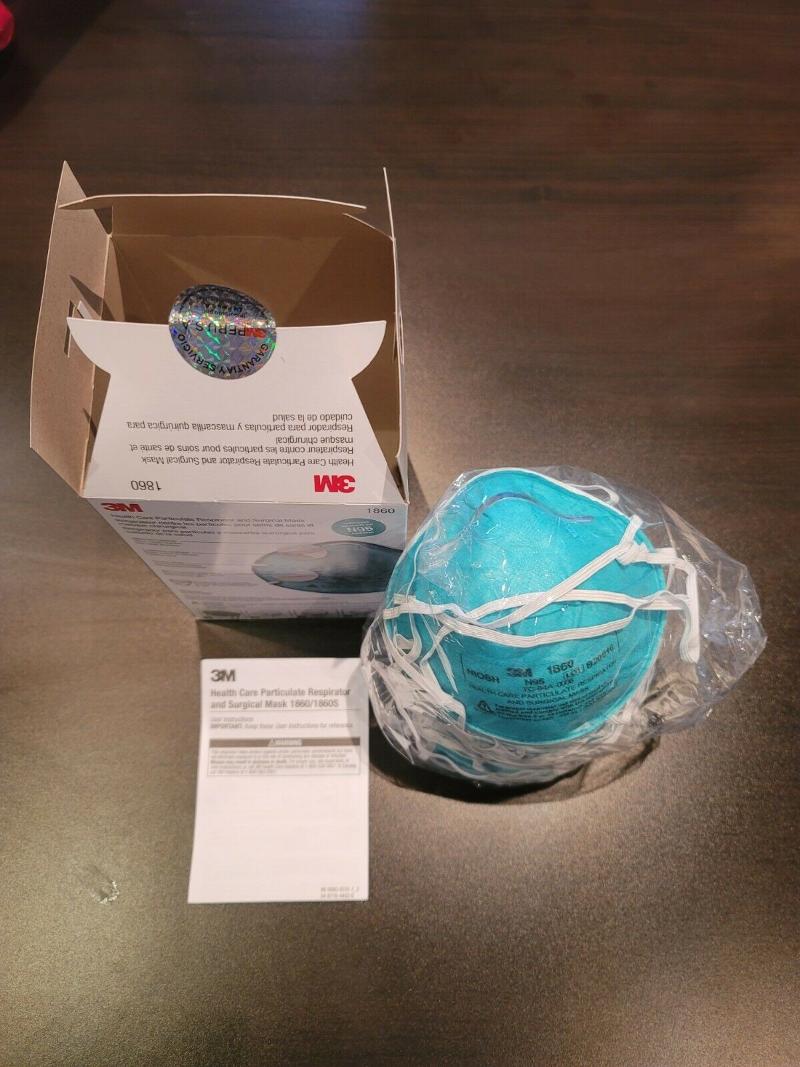 3M N95 1860 Surgical Respirator $18.5 for (Box of 20) 0.97each