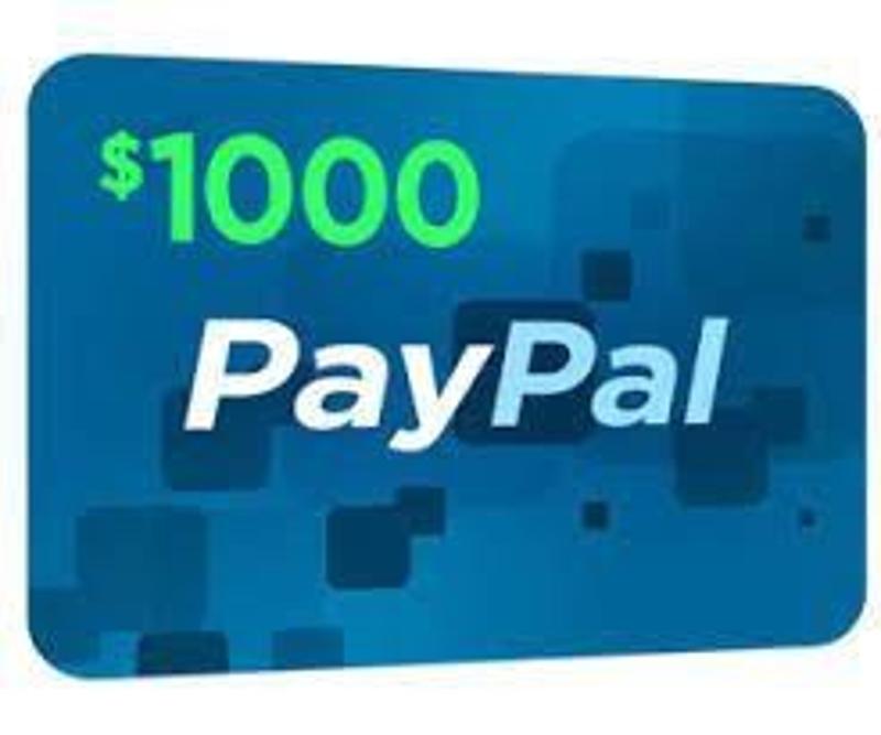 Get a free $1000 Paypal Gift Card