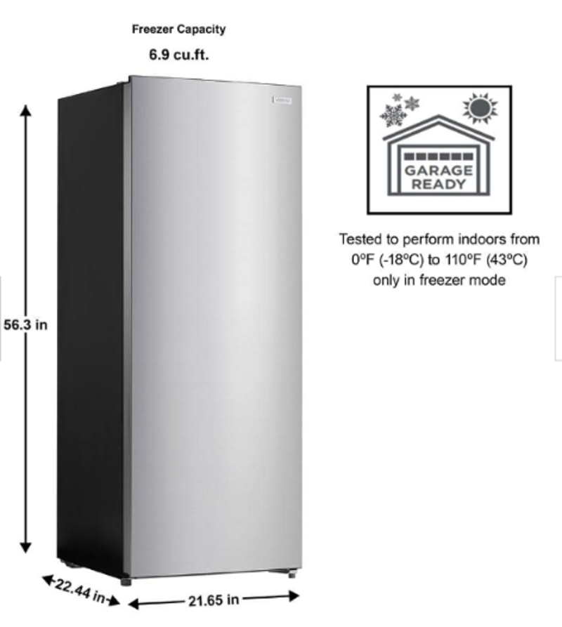 BRAND NEW VISSANI 7 CU FT FREEZER